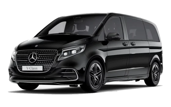 Mercedes-Benz Classe V noire, van jusqu'à 7 passagers